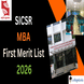 SICSR MBA First Merit List 2026 Out at sicsr.ac.in; Check last Date & Merit List Here